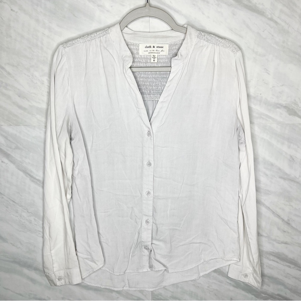 Anthropologie Cloth & Stone Chambray Button Up XS